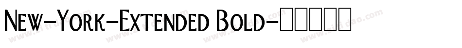 New-York-Extended Bold字体转换